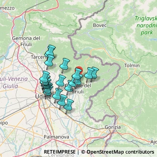 Mappa Via delle Cave, 33040 Torreano UD, Italia (12.0855)