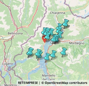 Mappa Via per Mellia, 22014 Dongo CO, Italia (9.8735)