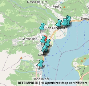 Mappa Via per Mellia, 22014 Dongo CO, Italia (1.467)