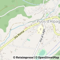 Mapa Puos d'Alpago