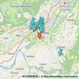 Mappa Via Monte Grappa, 32100 Belluno BL, Italia (1.35909)