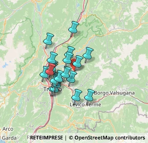 Mappa Via delle Segherie, 38042 Baselga di Piné TN, Italia (10.137)