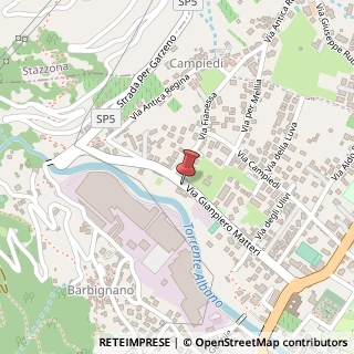 Mappa Via Giampietro Matteri, 63, 22014 Dongo, Como (Lombardia)