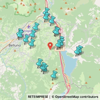 Mappa Frazione Quantin, 32014 Ponte nelle Alpi BL, Italia (3.8515)