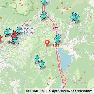 Mappa Frazione Quantin, 32014 Ponte nelle Alpi BL, Italia (5.90667)