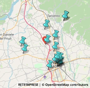 Mappa Via Pietro Zorutti, 33010 Pagnacco UD, Italia (7.31421)