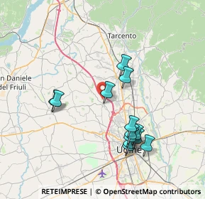Mappa Via Pietro Zorutti, 33010 Pagnacco UD, Italia (7.11615)
