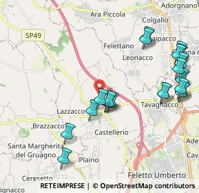 Mappa Via Pietro Zorutti, 33010 Pagnacco UD, Italia (2.3375)