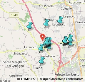 Mappa Via Pietro Zorutti, 33010 Pagnacco UD, Italia (1.4165)