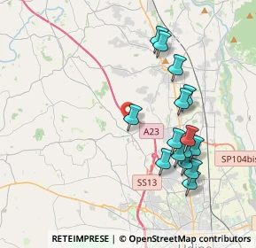 Mappa Via Pietro Zorutti, 33010 Pagnacco UD, Italia (3.83467)