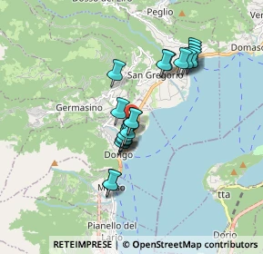 Mappa Via Aldo Rumi, 22014 Dongo CO, Italia (1.399)