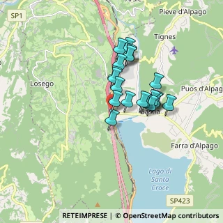 Mappa Frazione La Secca, 32014 Ponte nelle Alpi BL, Italia (1.3025)