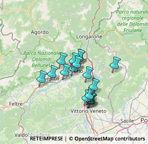 Mappa Via Vincenzo Lante, 32100 Belluno BL, Italia (9.72)