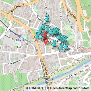 Mappa Via Camillo Cavour, 38015 Lavis TN, Italia (0.149)