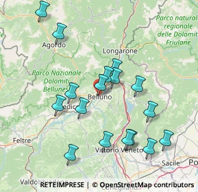 Mappa Piazza dei Martiri, 32100 Belluno BL, Italia (15.07353)