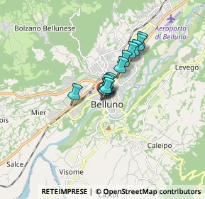 Mappa Piazza dei Martiri, 32100 Belluno BL, Italia (0.88231)