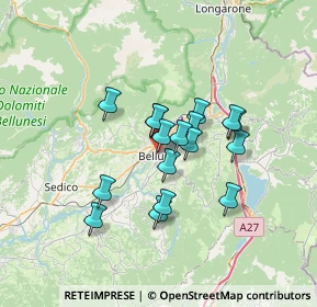 Mappa Via del Cansiglio, 32100 Belluno BL, Italia (5.04118)