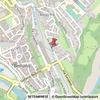 Mappa Via dell'Anta, 101, 32100 Belluno BL, Italia, 32100 Belluno, Belluno (Veneto)