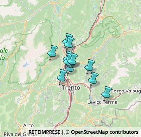 Mappa Via di Camparta Bassa, 38121 Trento TN, Italia (7.47545)