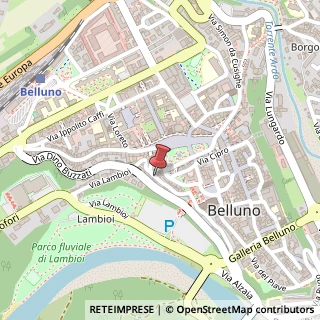 Mappa Via Sottocastello, 2/B, 32100 Belluno, Belluno (Veneto)