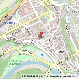 Mappa Piazza dei Martiri, 27, 32100 Belluno, Belluno (Veneto)