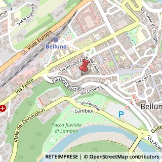 Mappa Via Giuseppe Garibaldi, 28, 32100 Belluno, Belluno (Veneto)