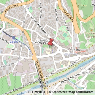 Mappa Via della Roggia, 1, 38015 Lavis, Trento (Trentino-Alto Adige)