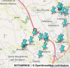 Mappa Via della Bressana, 33010 Pagnacco UD, Italia (2.4565)