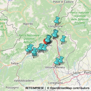 Mappa Via Arrigo Boito, 32100 Belluno BL, Italia (9.29333)