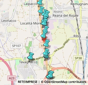 Mappa Via Nazionale, 33010 Reana del Rojale UD, Italia (0.967)