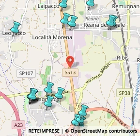 Mappa Via Nazionale, 33010 Reana del Rojale UD, Italia (1.4495)