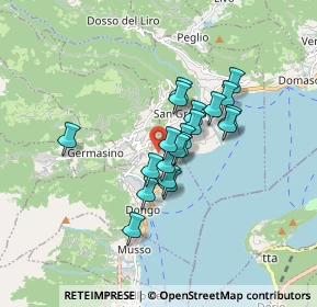 Mappa Via Giuseppe Rubini, 22014 Dongo CO, Italia (1.1875)