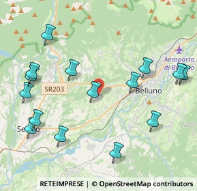 Mappa Via Sois, 32100 Belluno BL, Italia (4.816)