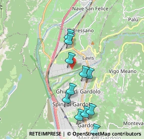 Mappa Via Luigi Negrelli, 38121 Lavis TN, Italia (1.88818)