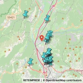 Mappa Via Di Vittorio Giuseppe, 38015 Trento TN, Italia (3.6315)