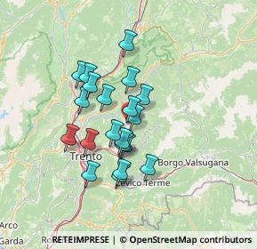 Mappa Via del Lido, 38042 Baselga di Piné TN, Italia (10.671)