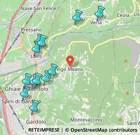 Mappa Strada Fònda, 38121 Vigo Meano TN, Italia (2.35667)