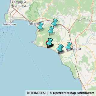 Mappa Via Cristoforo Colombo, 58043 Castiglione della Pescaia GR, Italia (5.86071)