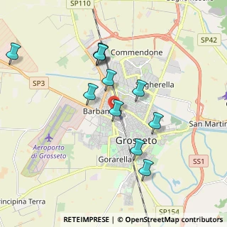 Mappa Via Alfredo Oriani, 58100 Grosseto GR, Italia (1.86455)