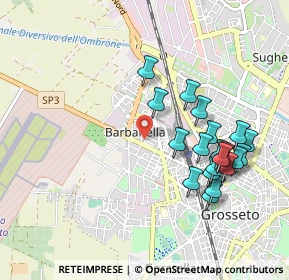 Mappa Via G. Canonico Chelli, 58100 Grosseto GR, Italia (1.025)