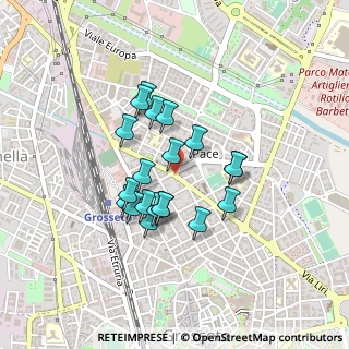 Mappa Via della Pace, 58100 Grosseto GR, Italia (0.356)