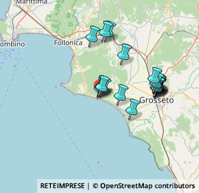 Mappa Strada Provinciale del Padule, 58043 Castiglione della Pescaia GR, Italia (13.182)