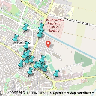 Mappa Via Lago di Mezzano, 58100 Grosseto GR, Italia (0.605)