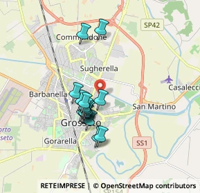 Mappa Via Lago di Mezzano, 58100 Grosseto GR, Italia (1.44)