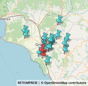 Mappa Via Lago di Mezzano, 58100 Grosseto GR, Italia (9.955)