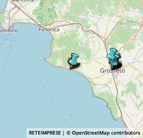 Mappa Via Ponte Giorgini, 58043 Castiglione della Pescaia GR, Italia (13.9075)