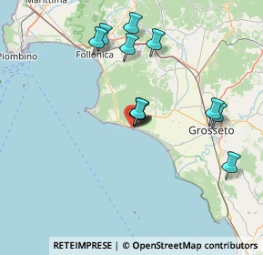 Mappa Via Guglielmo Marconi, 58043 Castiglione della Pescaia GR, Italia (13.66917)