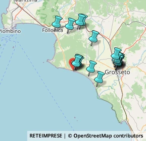 Mappa Via Guglielmo Marconi, 58043 Castiglione della Pescaia GR, Italia (13.9405)