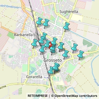Mappa Piazza Fratelli Rosselli, 58100 Grosseto GR, Italia (0.7415)