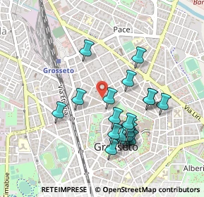 Mappa Piazza Fratelli Rosselli, 58100 Grosseto GR, Italia (0.4565)